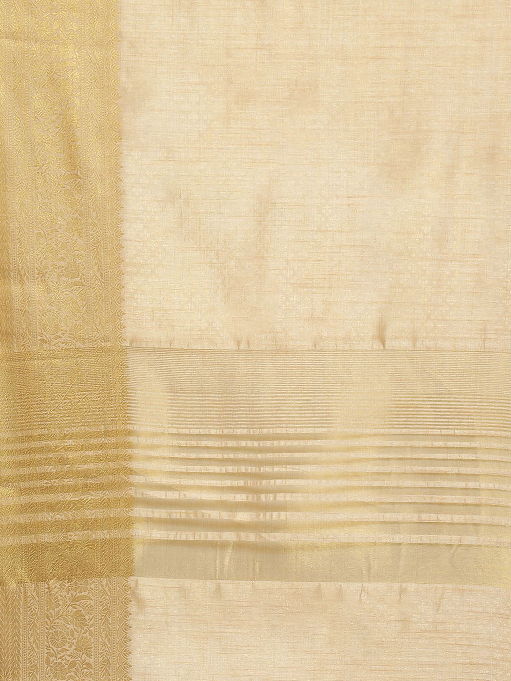 Plain Zari Border Art Handloom Woven Saree