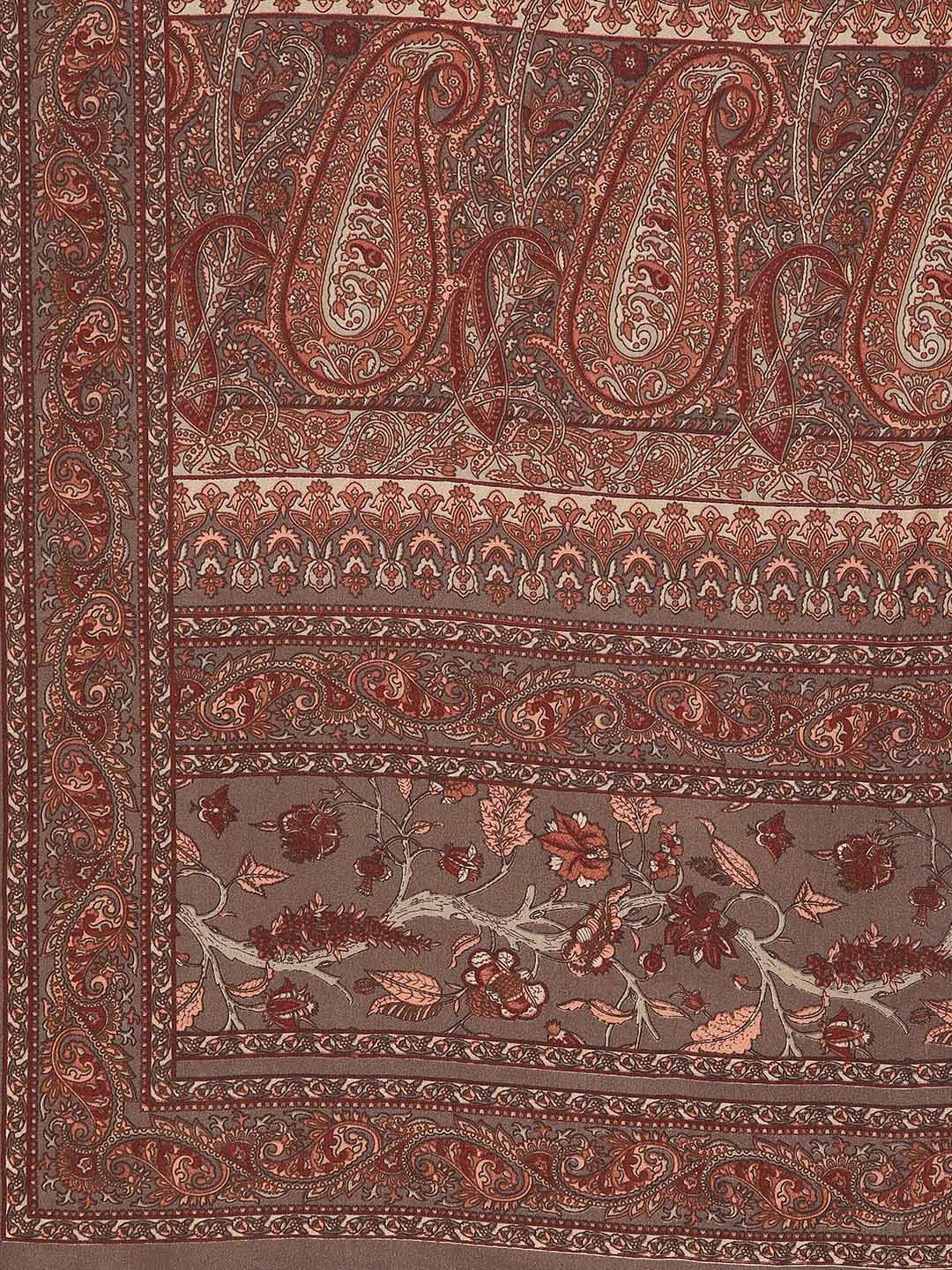 Digital Printed Crepe Woven Saree