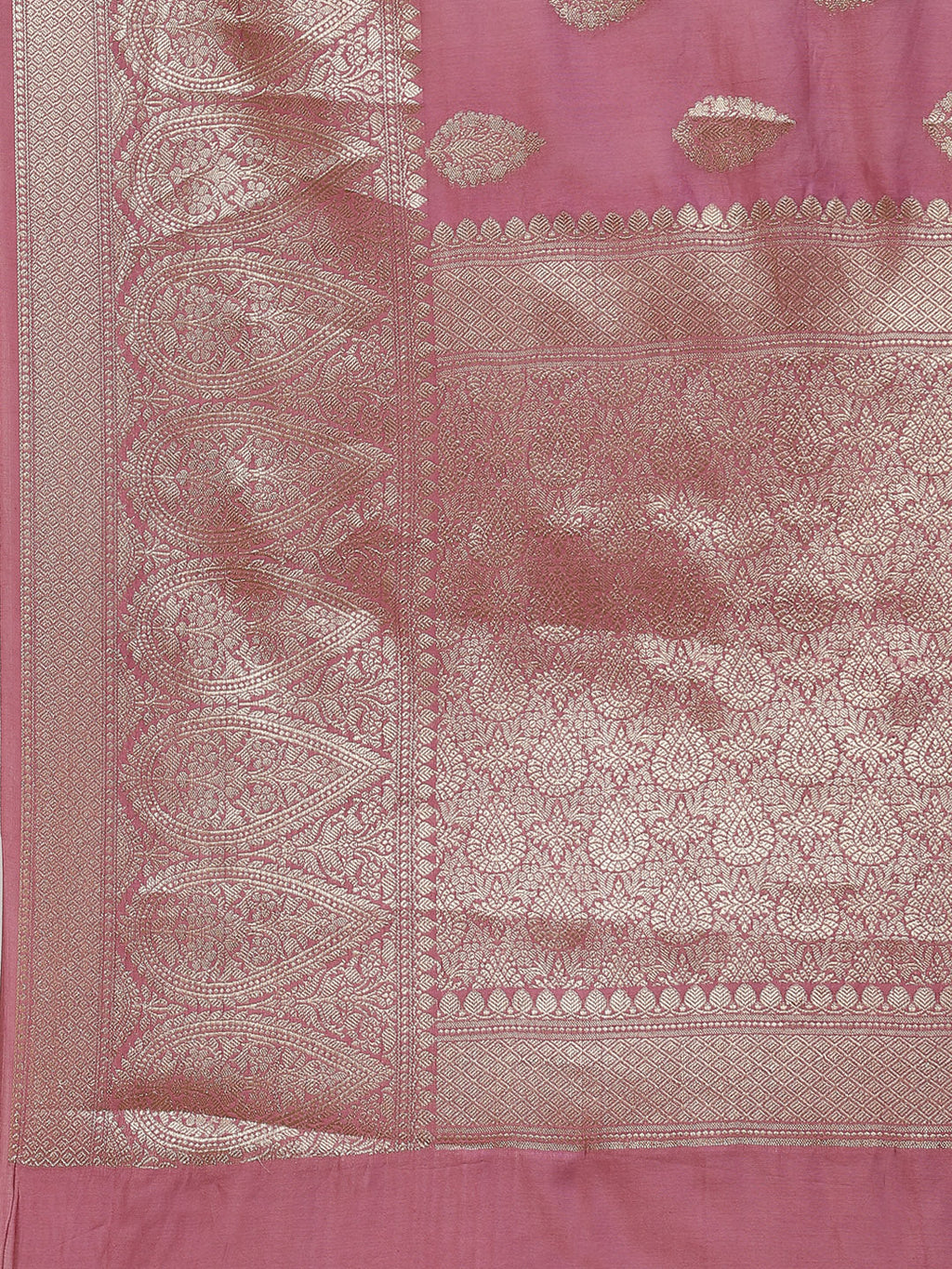 Zari Border Booti Cotton Woven Saree