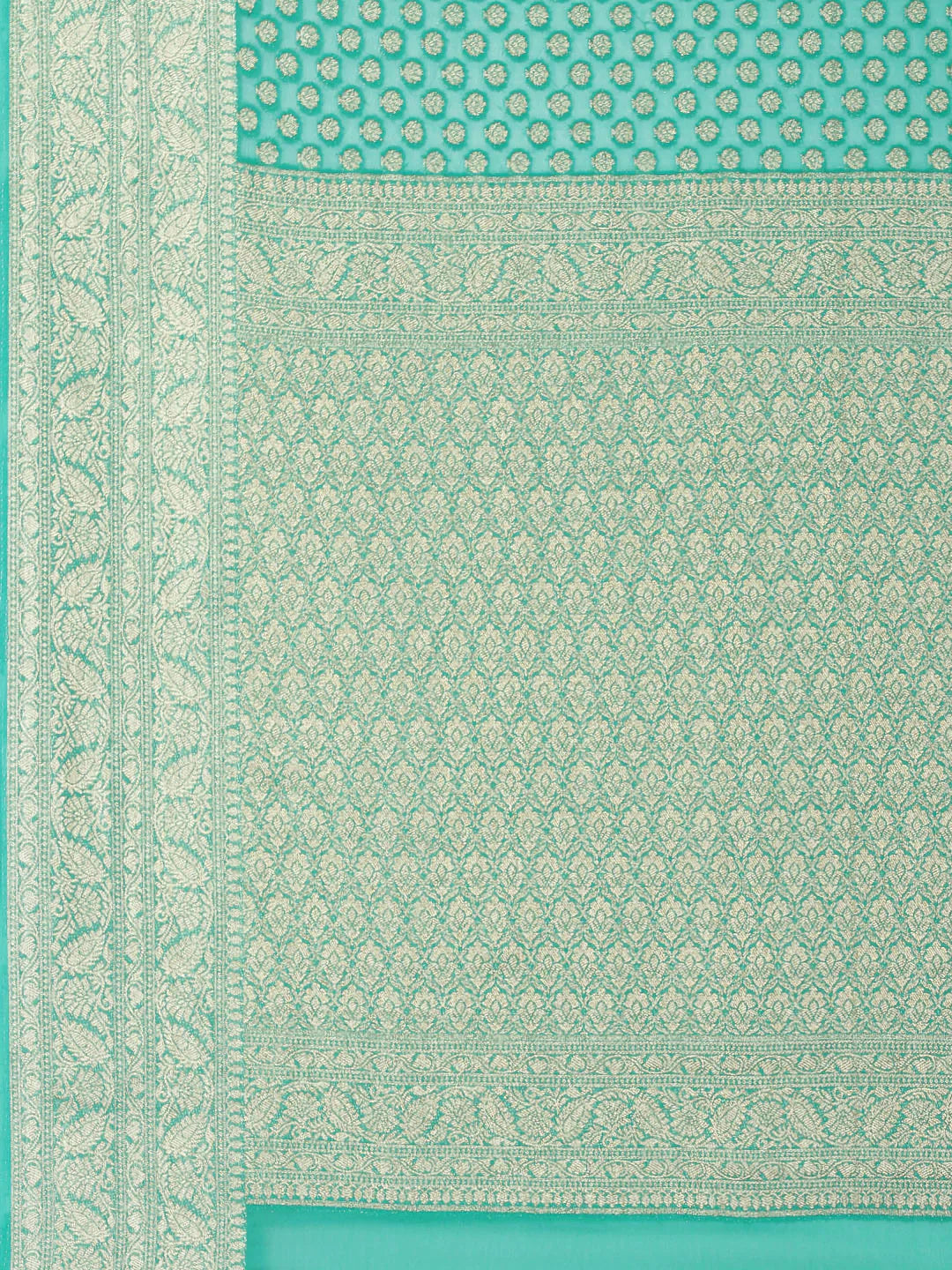 Zari Booti Georgette Plain saree
