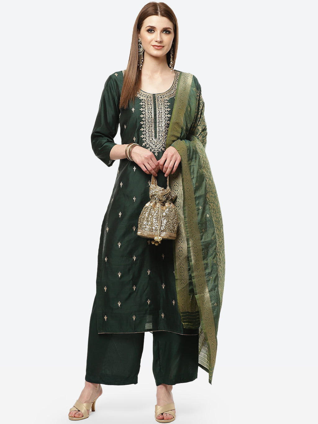 Georgette Golden Potli