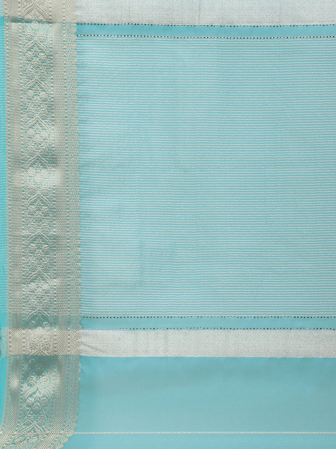Stone Work Plain Organza Saree