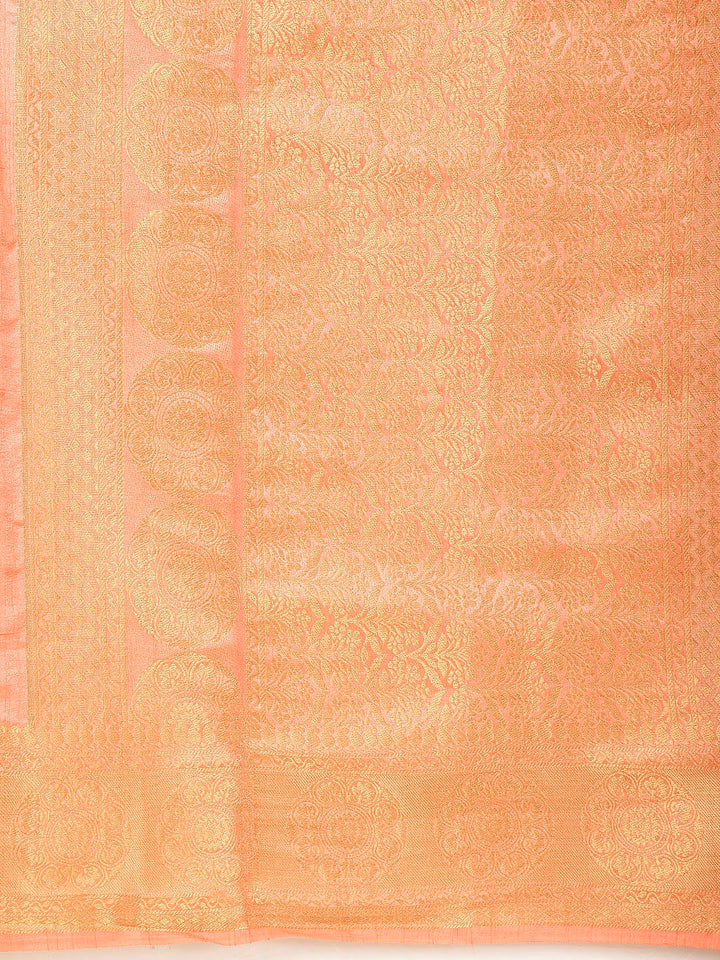 Zari Border Booti Woven Handloom Saree