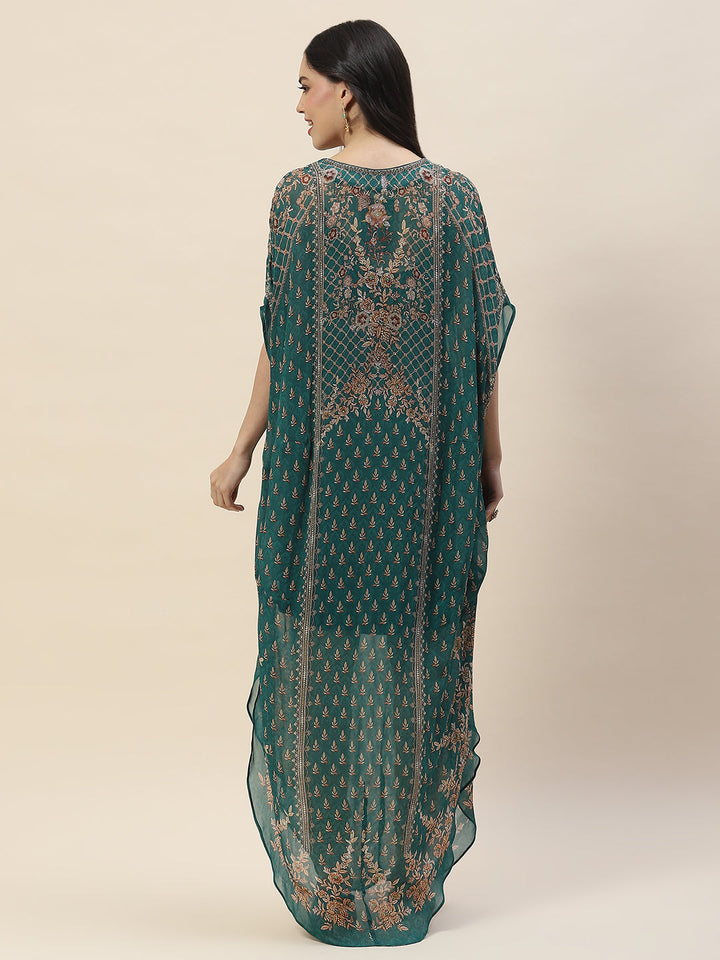 Digital Print Georgette Kaftan Kurta