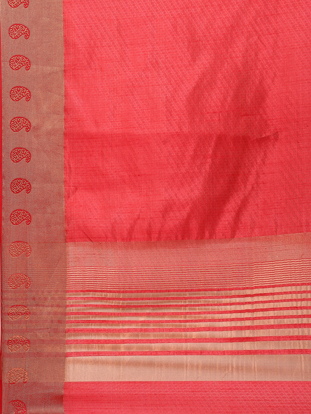 Plain Zari Border Handloom Woven Saree
