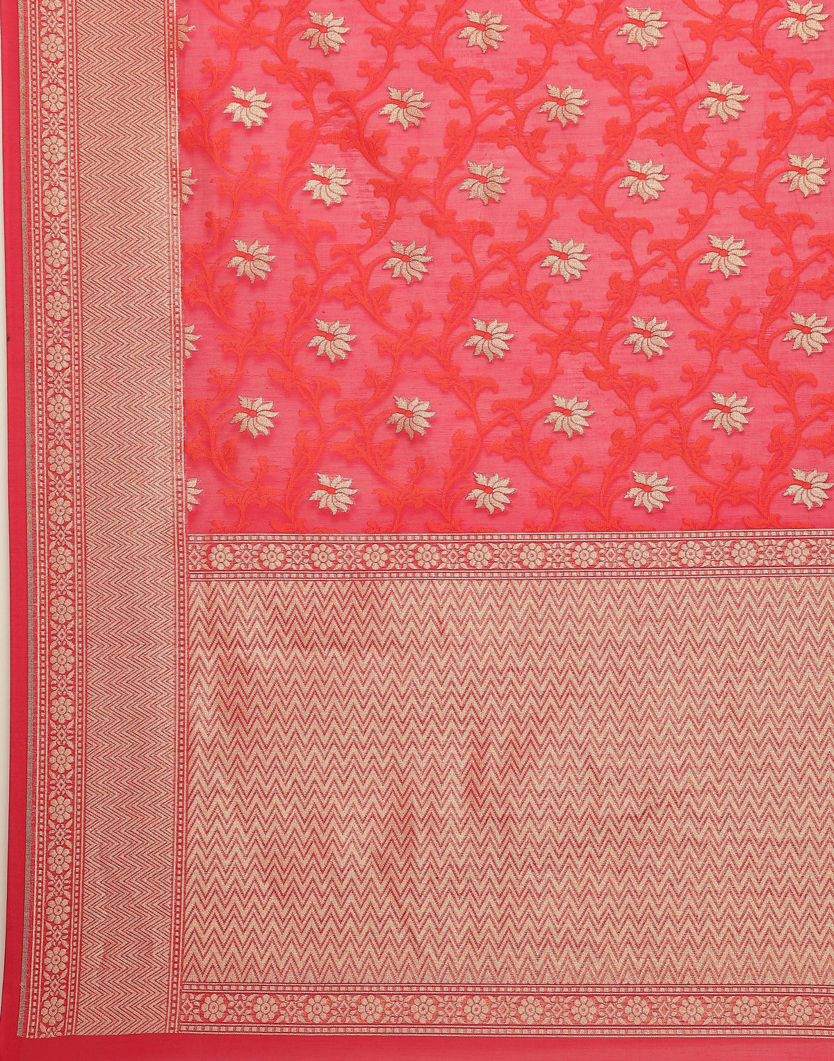 Cotton Woven Zari Jaal Saree
