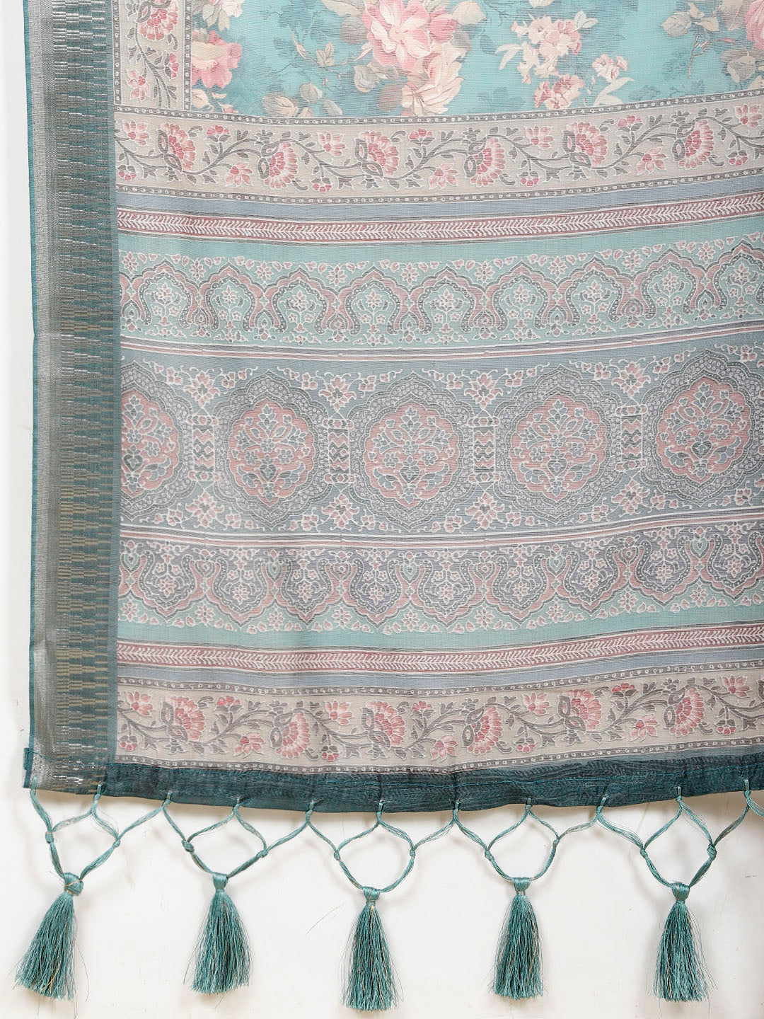 Floral Printed Cotton Saree