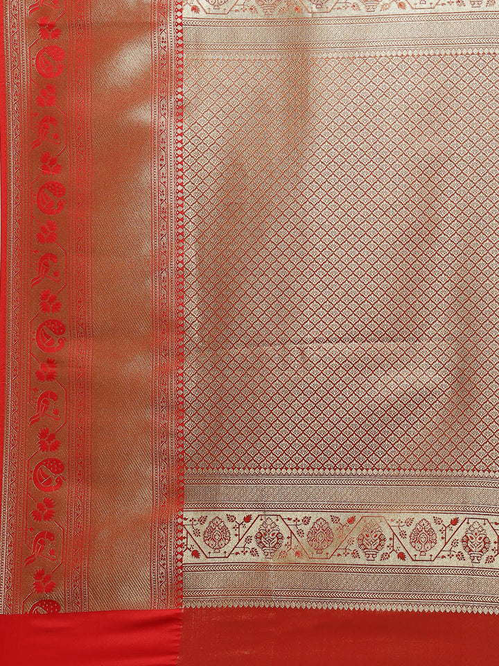 Brocade Zari Jaal Banarasi Woven Saree