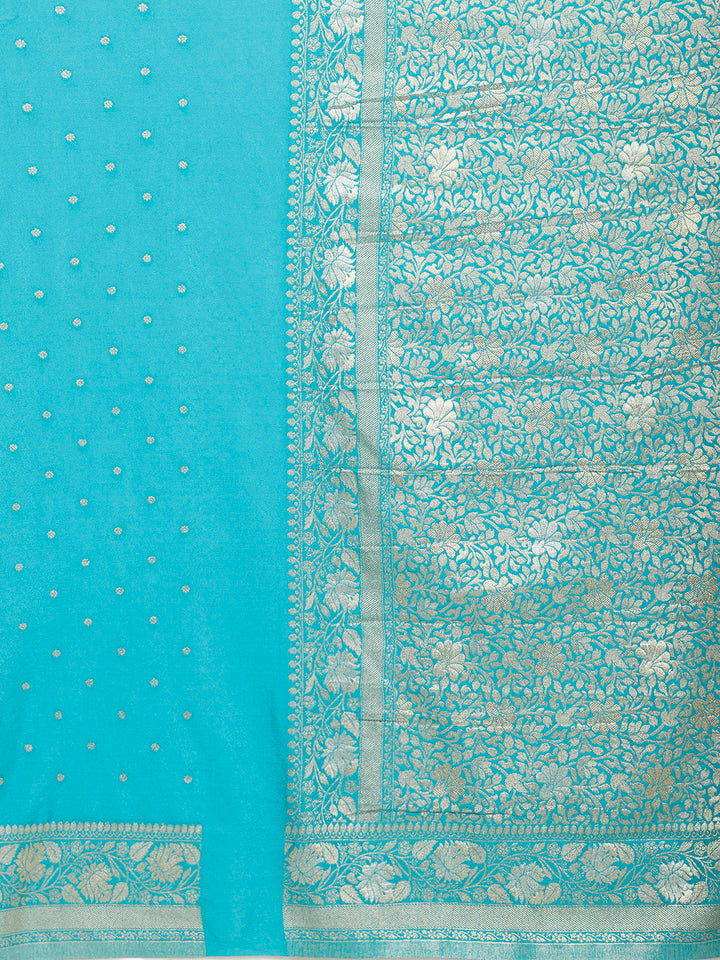 Zari Jaal Woven Crepe Saree