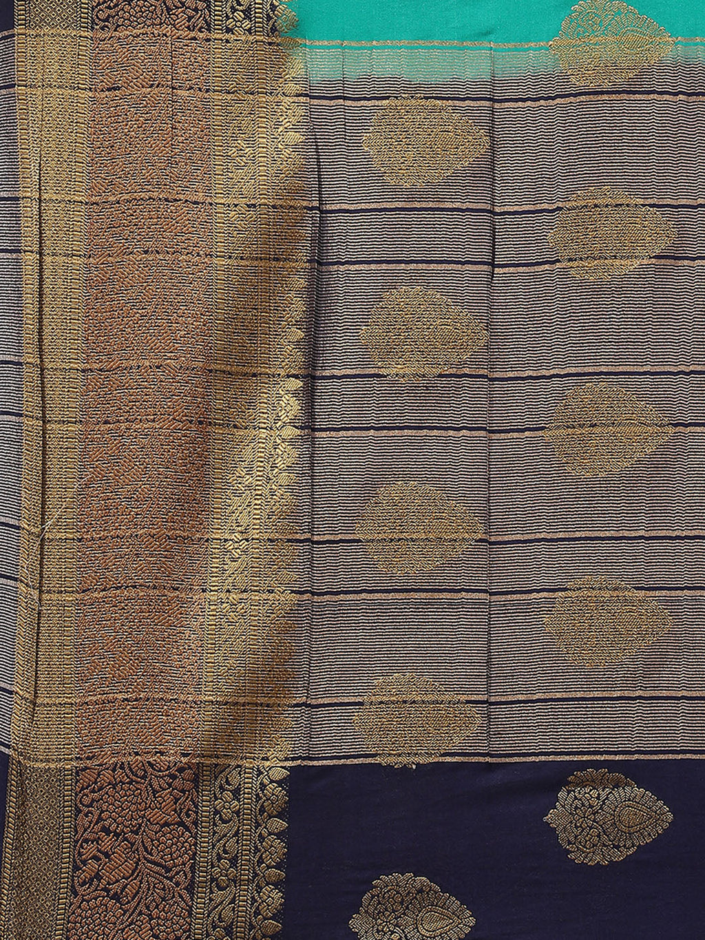 Zari Border Booti Art Handloom Woven Saree