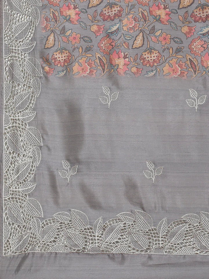 Digital Floral Printed Handloom Saree