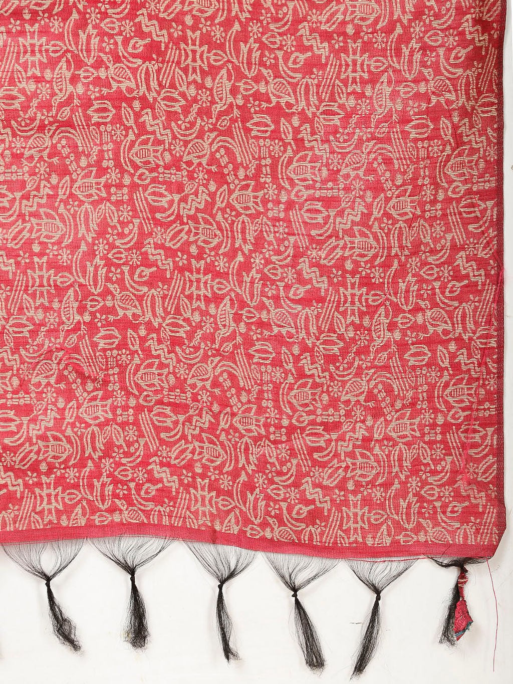 Plain Zari Border Woven Handloom Saree