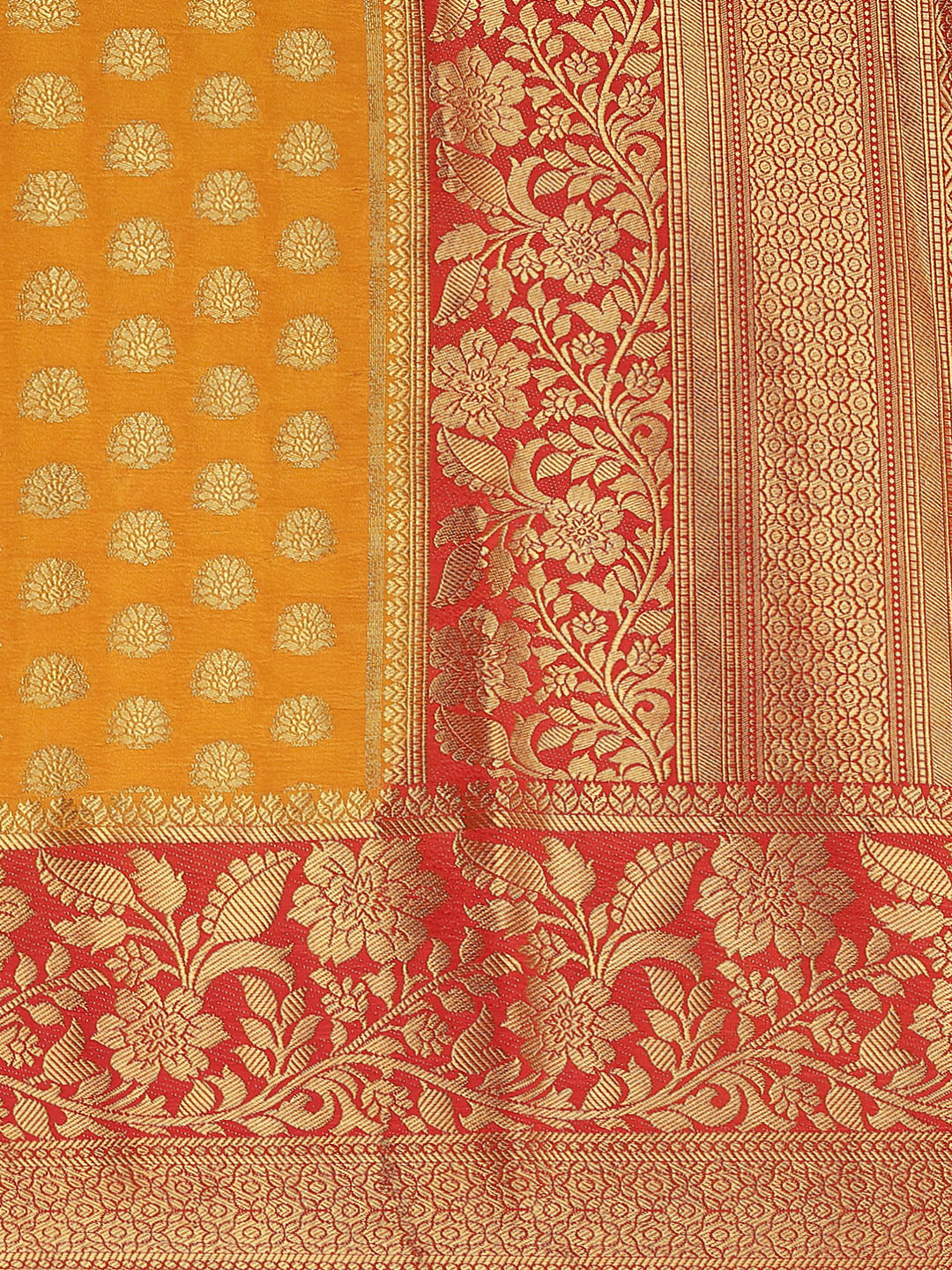 Zari Border Booti Work Art Handloom Woven Saree