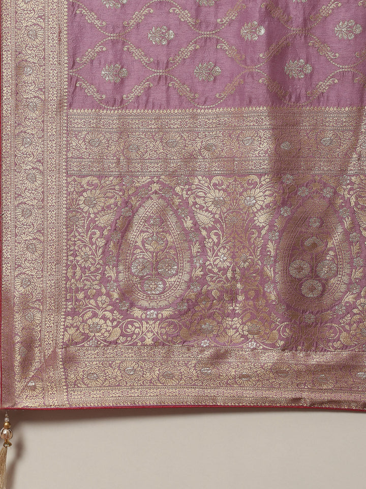 Zari Jaal Handloom Woven Saree