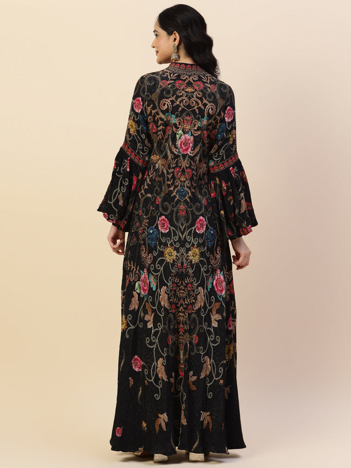 Digital Printed Crepe Gown