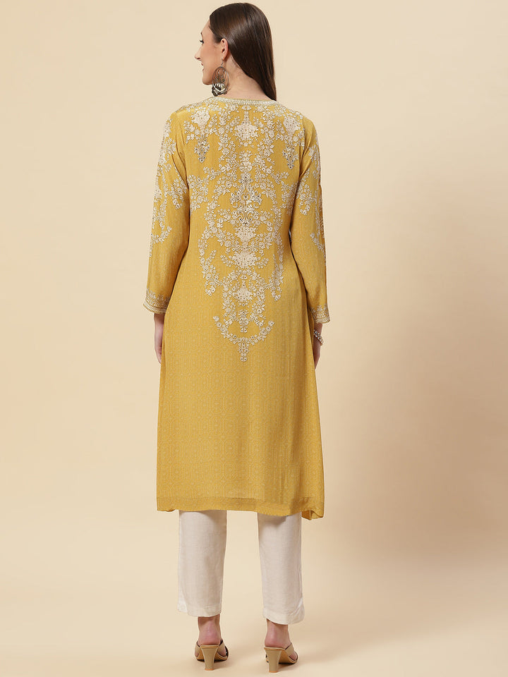 Printed Crepe Kurta
