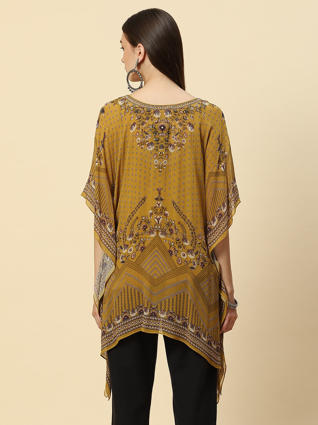 Digital Printed Georgette Kaftan Kurta