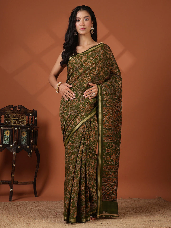 Digital Printed Art Silk Saree