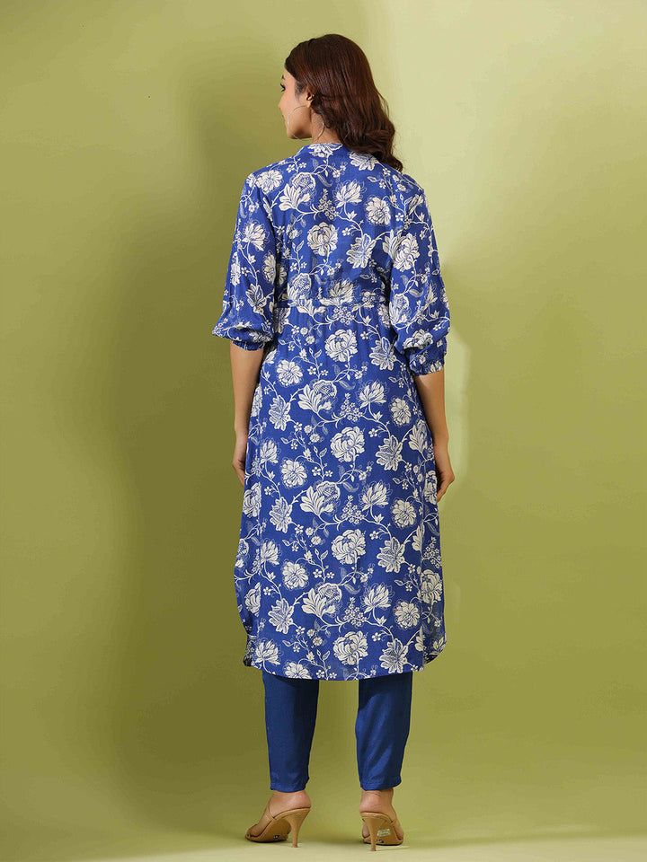 Printed Muslin Kurta With Pants