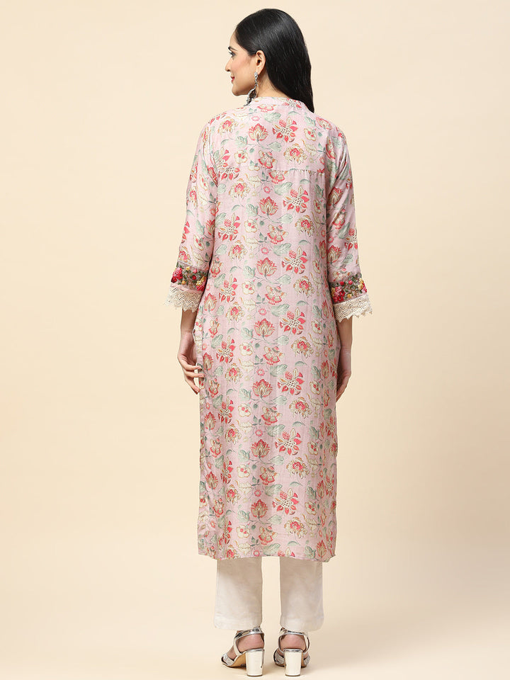 Floral Printed Cotton Kurta