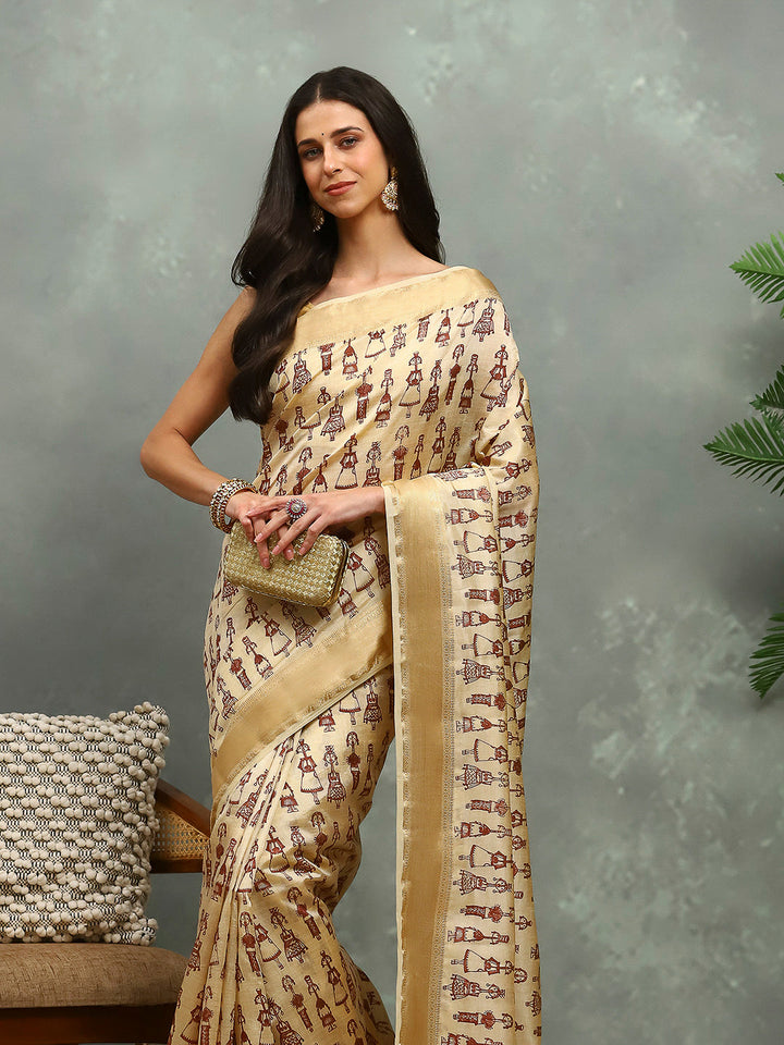 Digital Printed Art Silk Saree