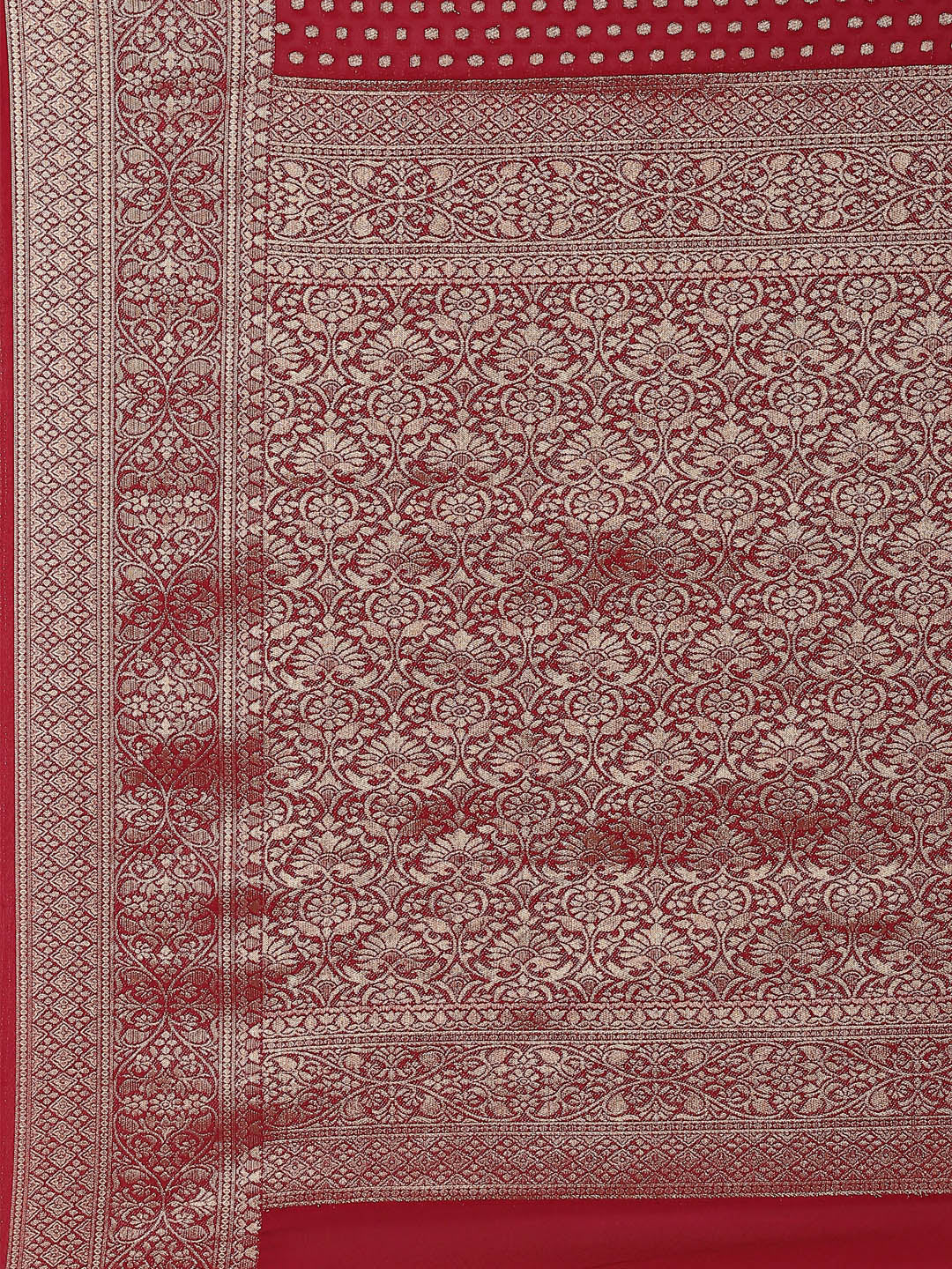 Zari Booti Georgette Plain Saree