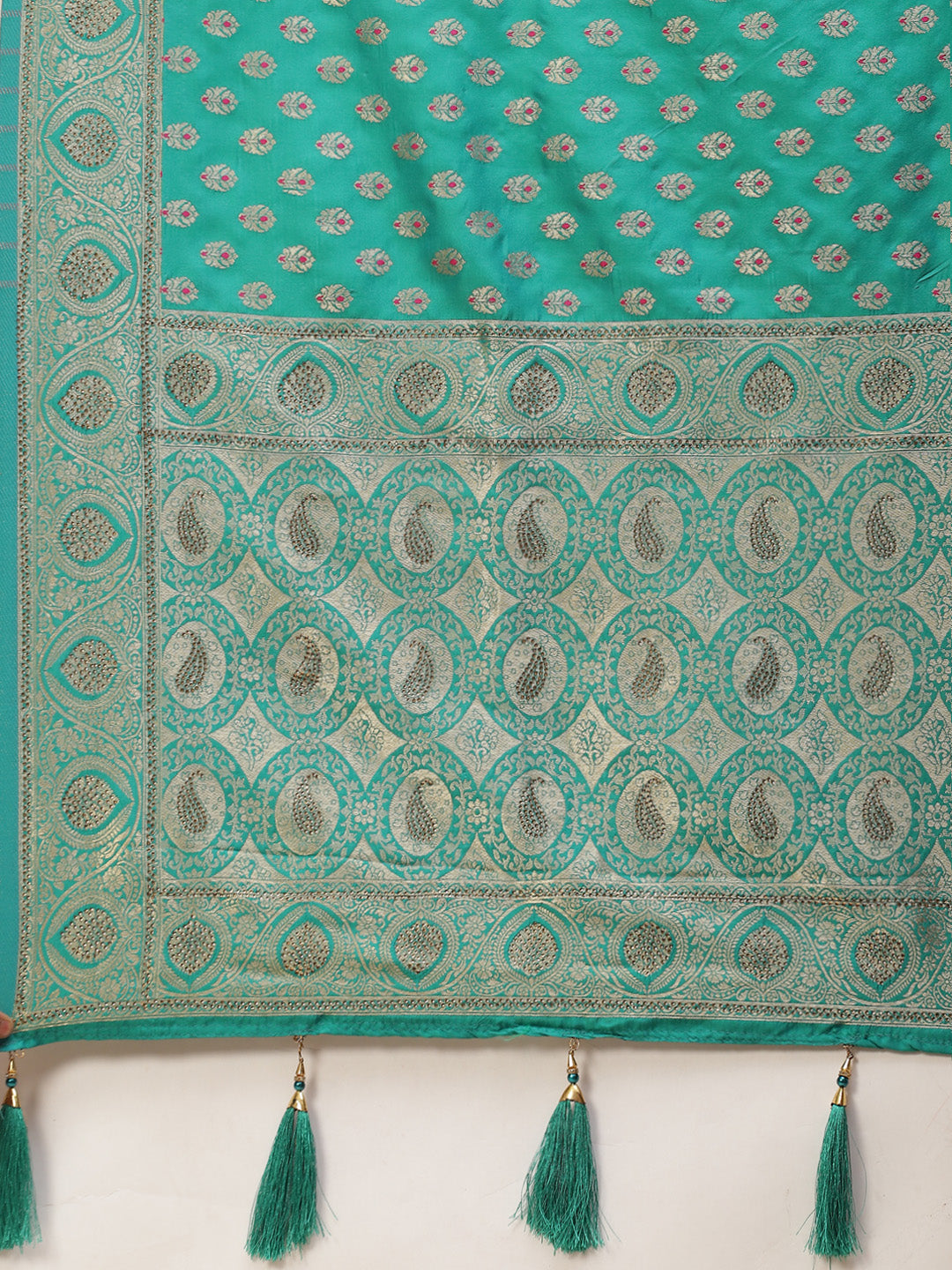 Stone Jaal Embroidered Banarasi Saree
