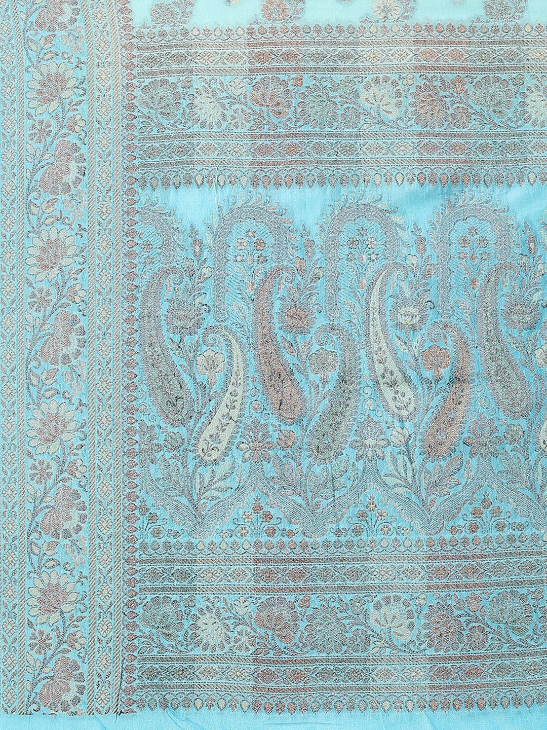 Floral Zari Jaal Tussar Woven Saree