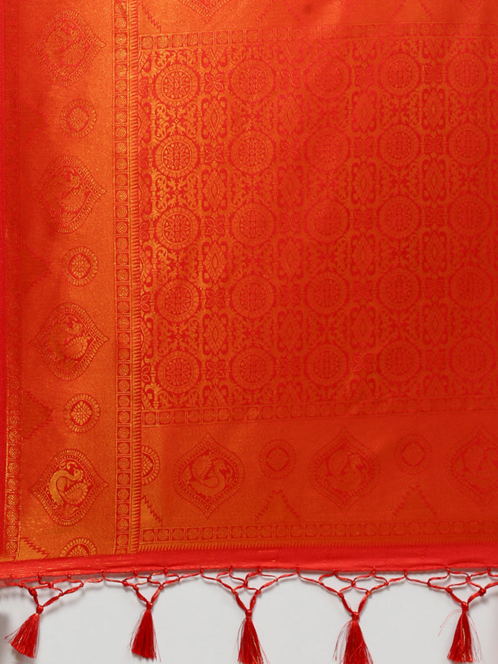 Brocade Zari Jaal Handloom Woven Saree