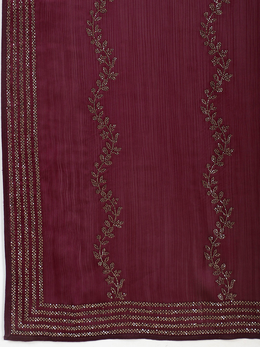 Stone Embroidered Chiffon Saree