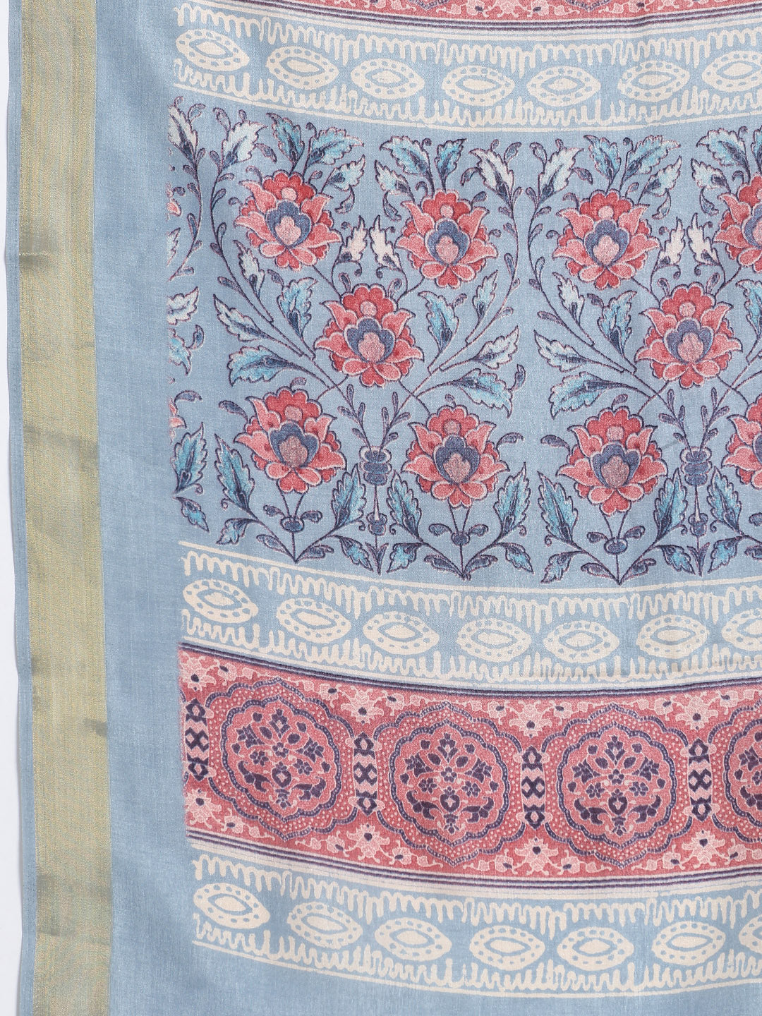 Floral Printed Art Silk Woven Saree