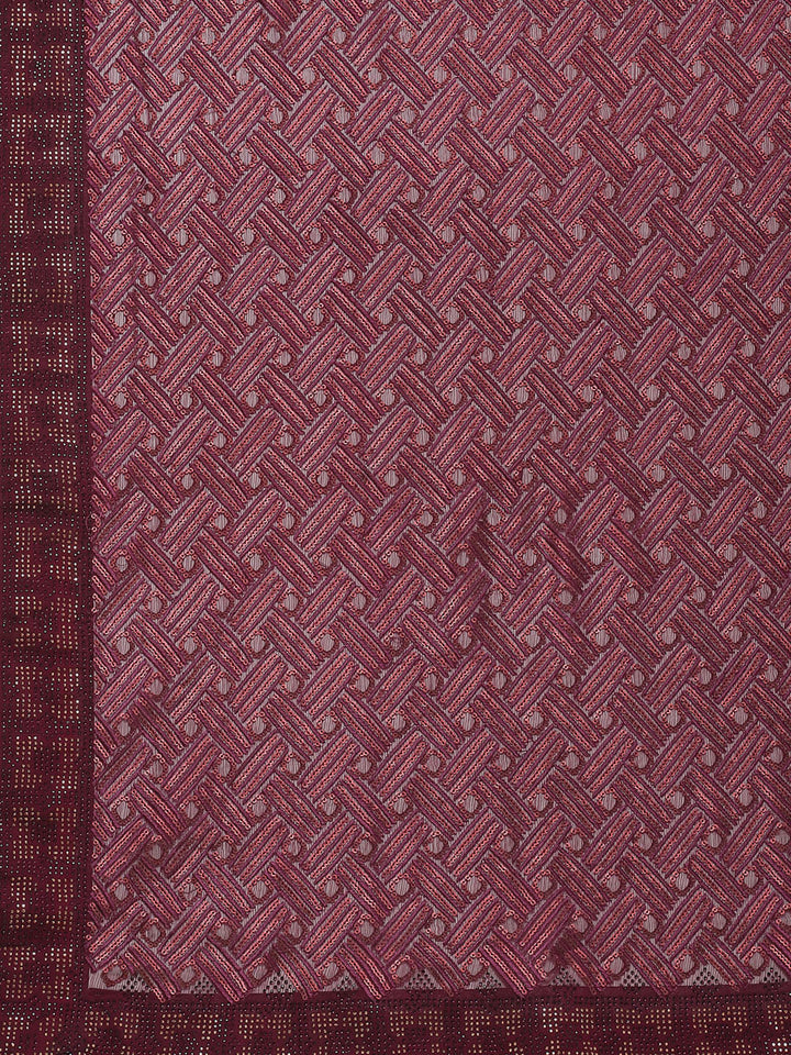 Resham Embroidered Chiffon Saree