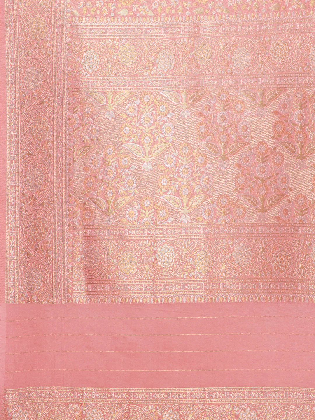 Brocade Zari Jaal Handloom Woven Saree