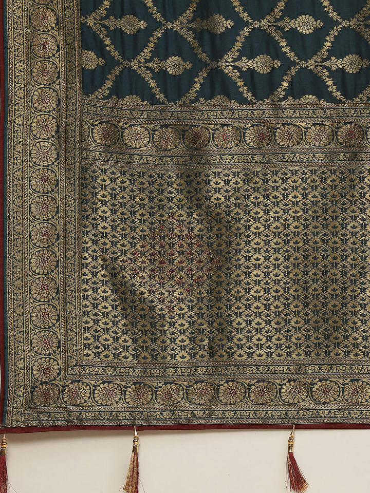 Resham Jaal Embroidered Banarasi Saree
