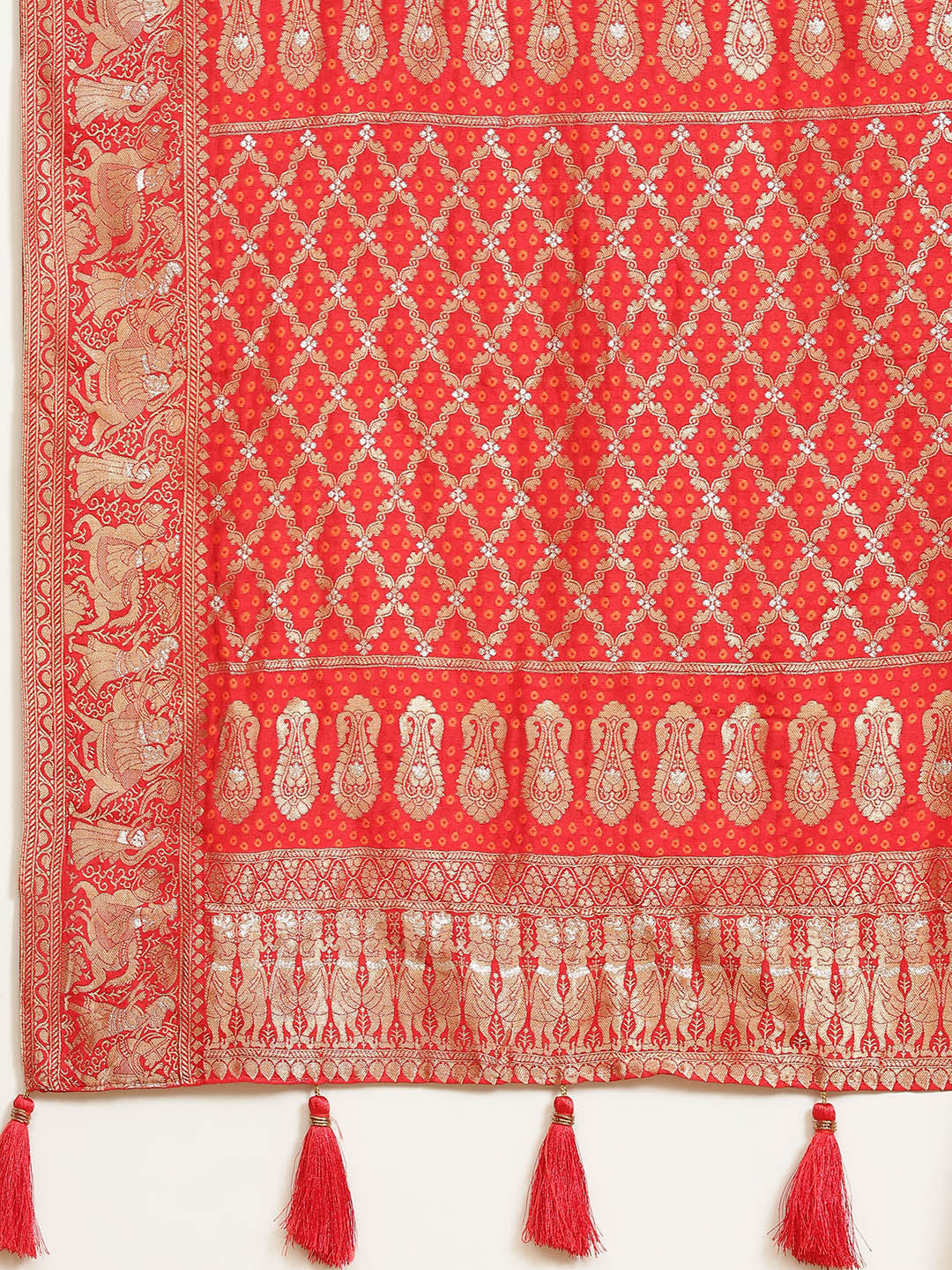 Bandhani Banarasi Woven Saree