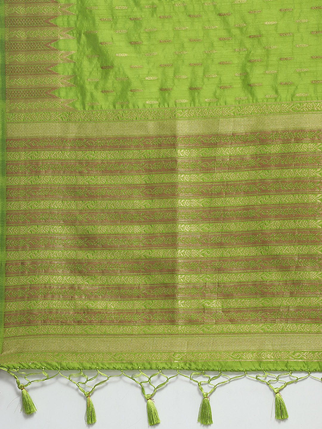 Zari Border Booti Woven Handloom Saree