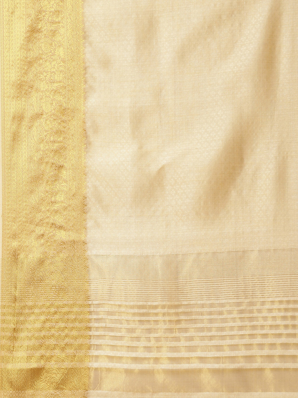 Plain Zari Border Art Handloom Woven Saree