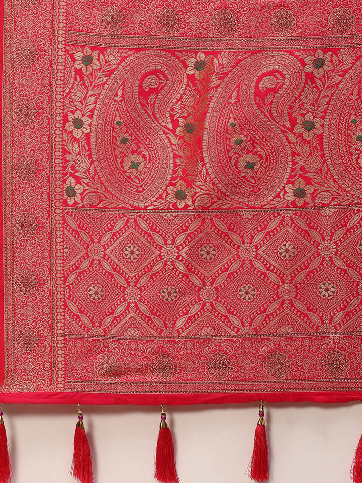 Zari Jaal Handloom Woven Saree