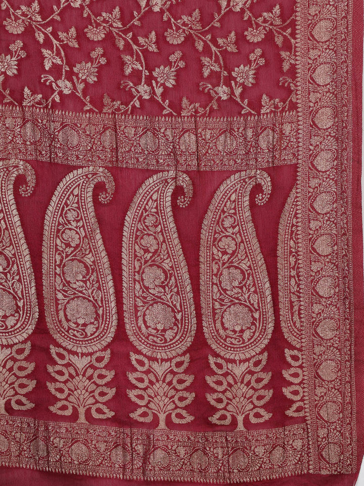 Border Zari Jaal Art Silk Woven Saree