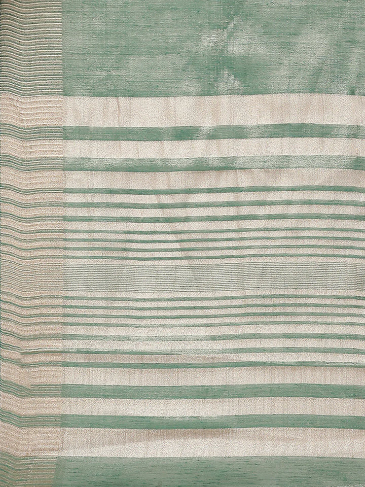 Plain Zari Border  Handloom Woven Saree