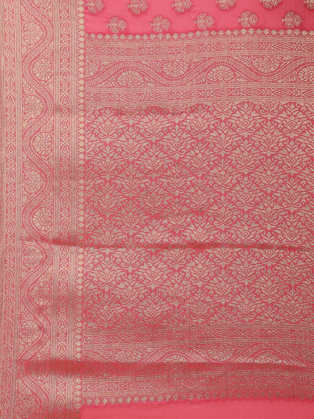 Zari Booti Crepe Plain Saree