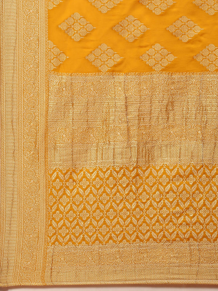 Zari Border Booti Organza Plain Saree