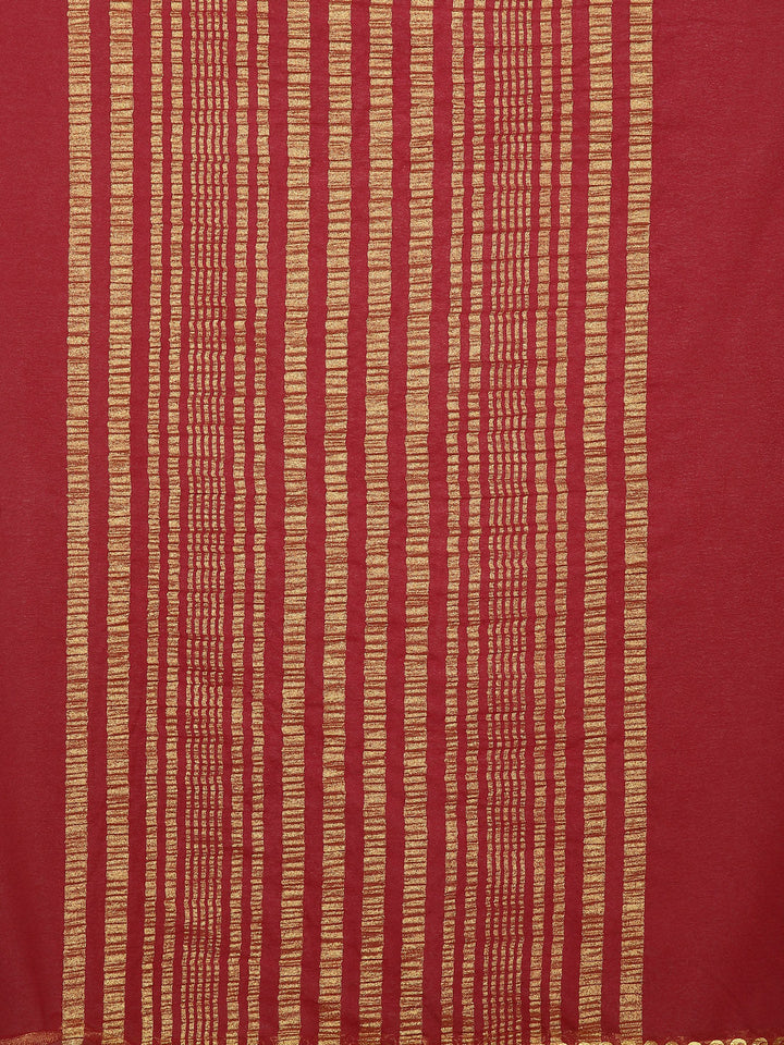 Zari Border Chiffon Woven Saree