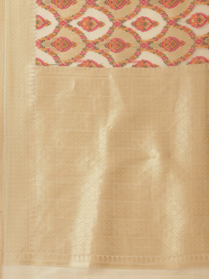 Zari Zaal Organza Woven Saree