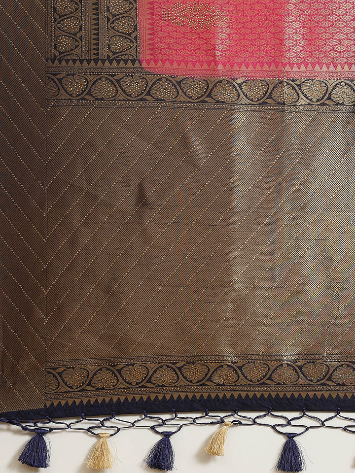 Brocade Art Handloom Embroidered Saree