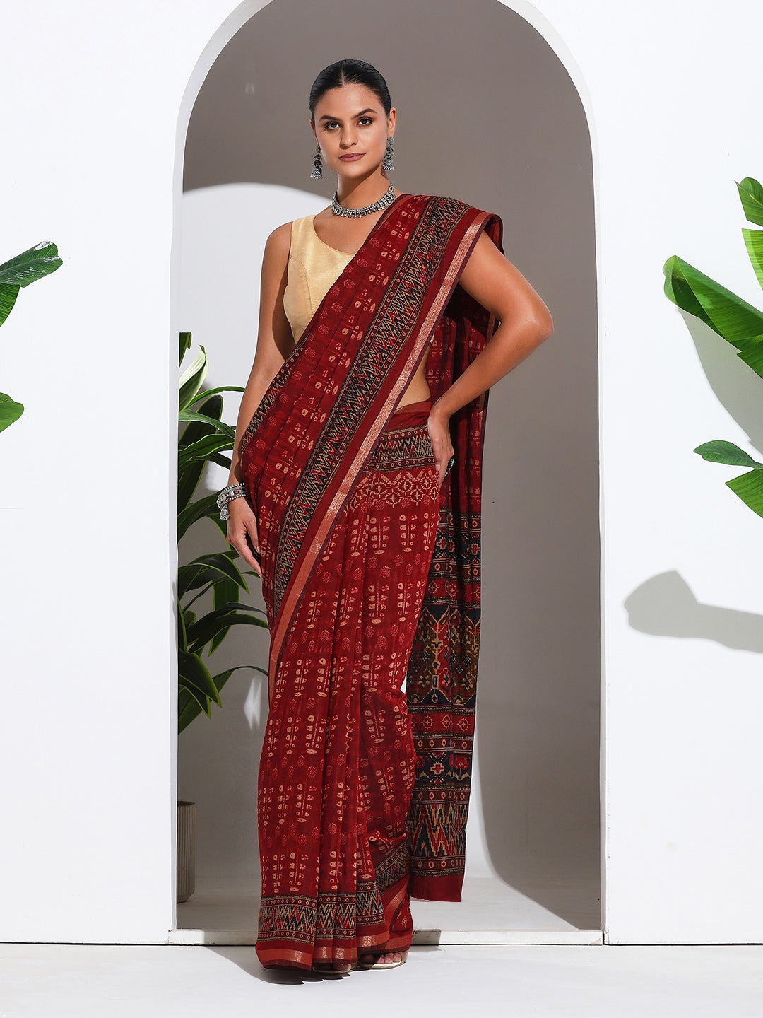 Digital Printed Art Silk Saree