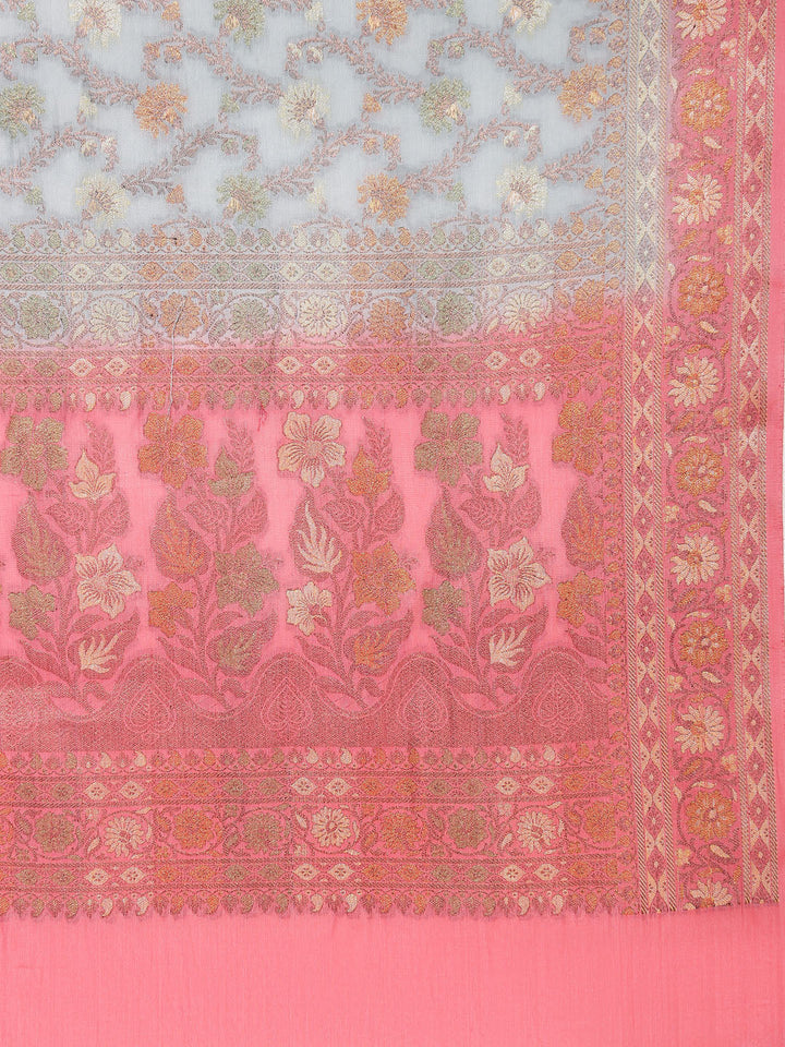 Resham Jaal Woven Tussar Saree
