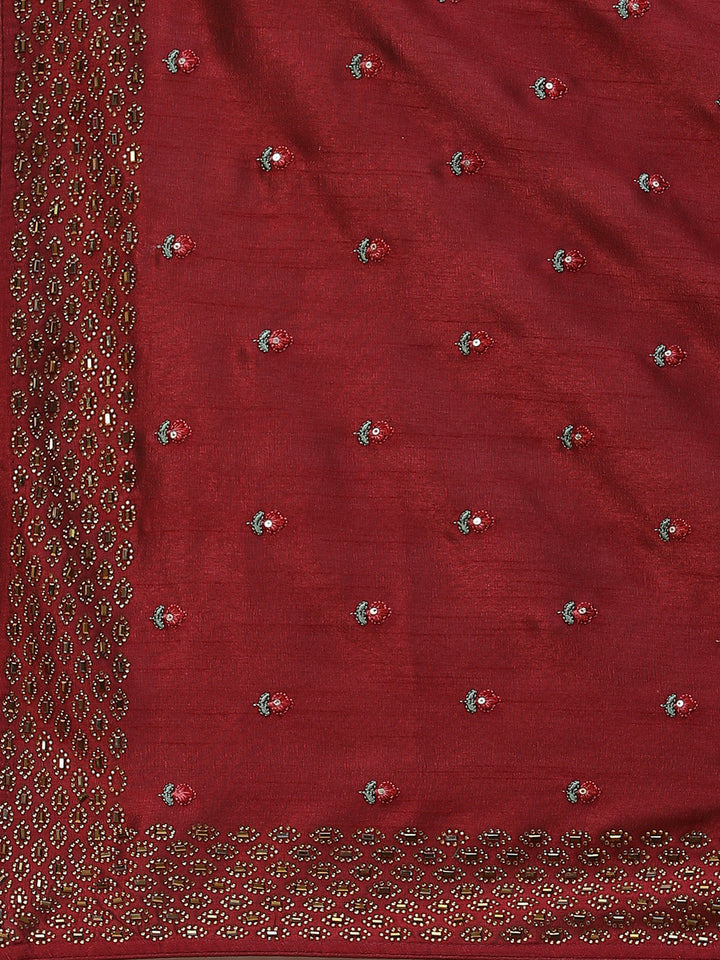 Resham Booti Tussar Embroidered Saree