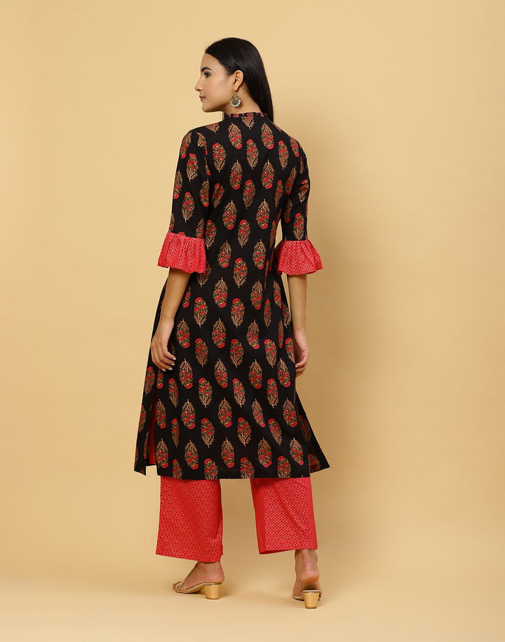 Printed Cotton Kurti With Pant