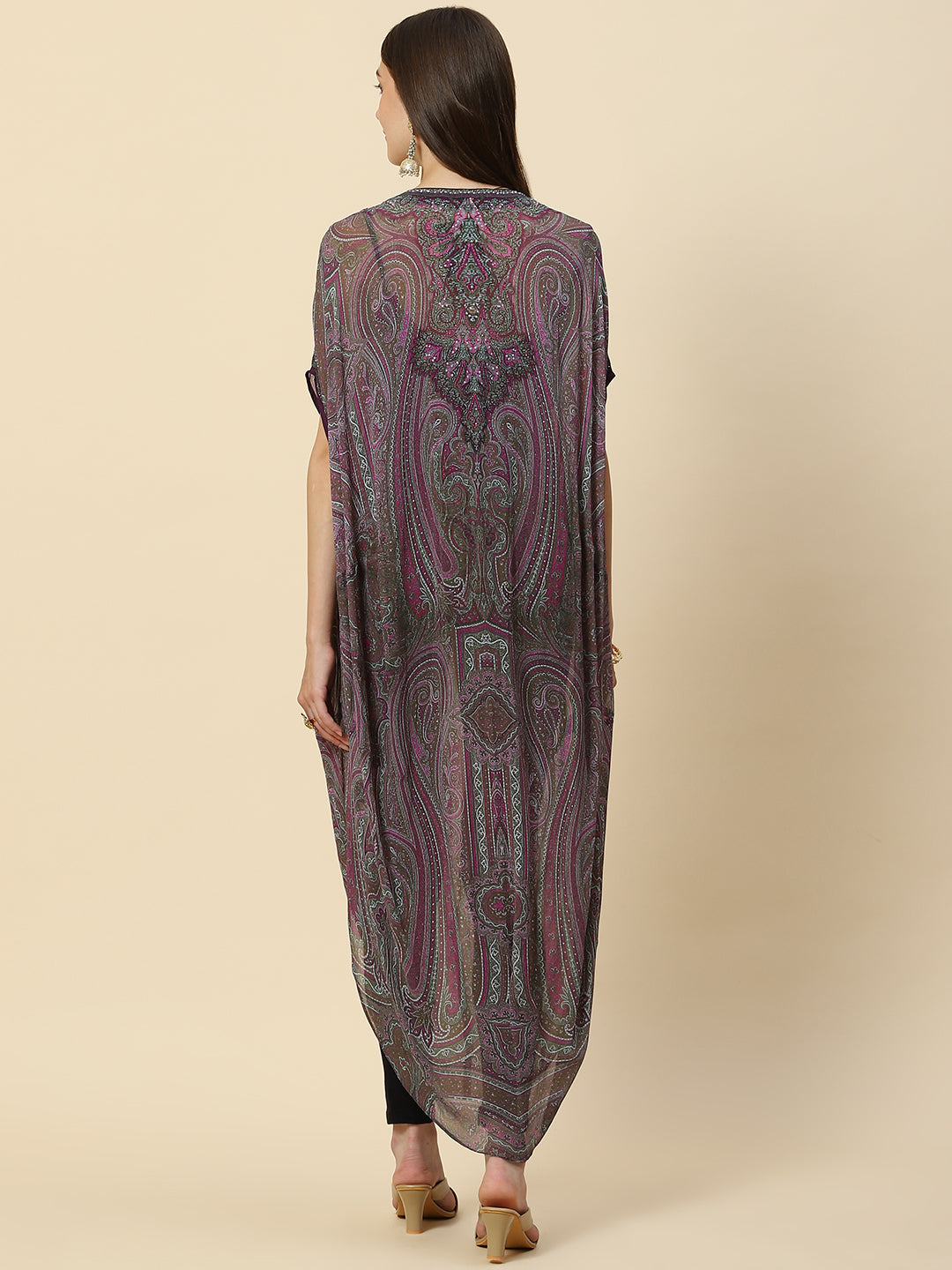 Digital Printed Georgette Kaftan Kurta